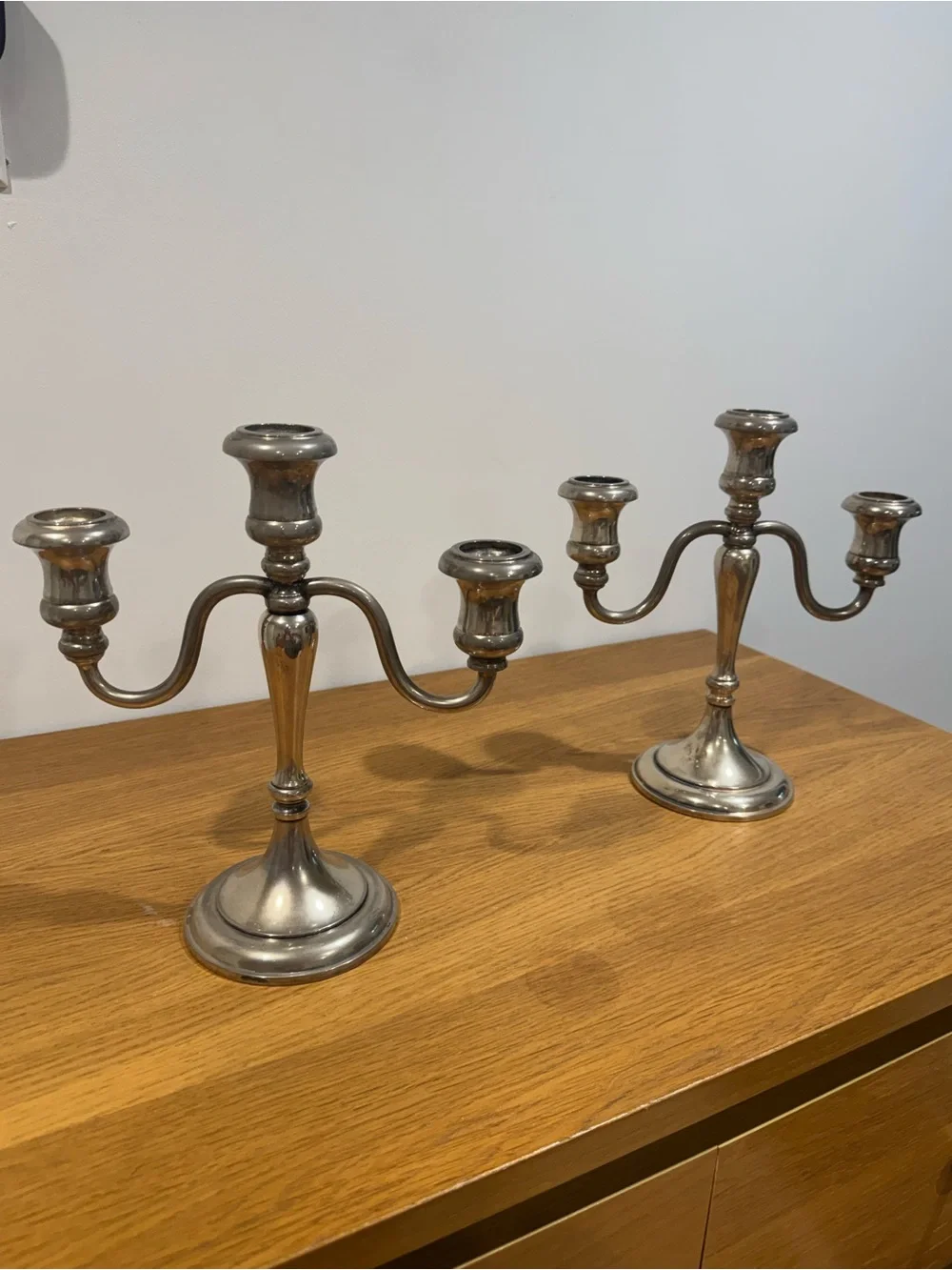 Vintage Italian Silverplate 3-Light Candelabra Pair - Elegant 10